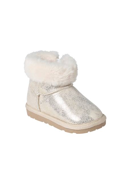 Warme Baby Regen-Boots beige golden 1