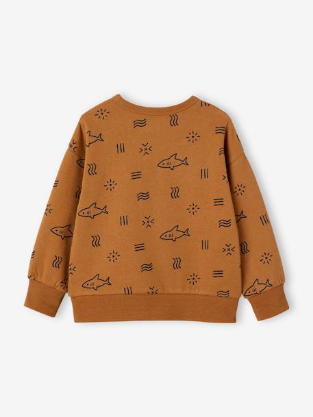 Jungen Sweatshirt mit Recycling-Polyester karamell hai 3