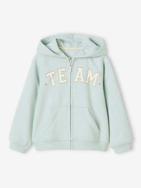 Mädchen Kapuzensweatjacke Oeko-Tex - aqua+grün+marine - 2