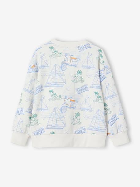 Jungen Sweatshirt mit Print & Recycling-Polyester weiß bedruckt 3