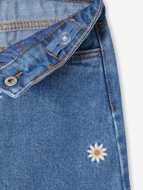 Mädchen Jeansshorts mit Blumenstickerei blue stone 4