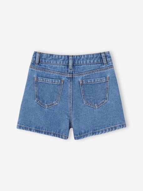 Mädchen Jeansshorts mit Blumenstickerei blue stone 3