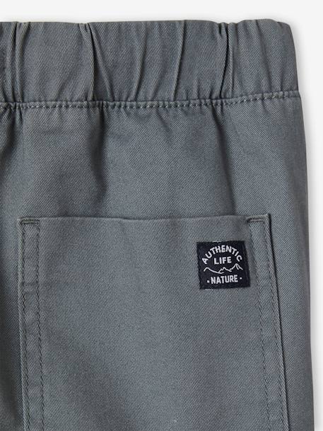 Jungen Cargohose mit Dehnbund Oeko-Tex, Bundweite verstellbar dunkelkhaki+eisblau+graubeige 17