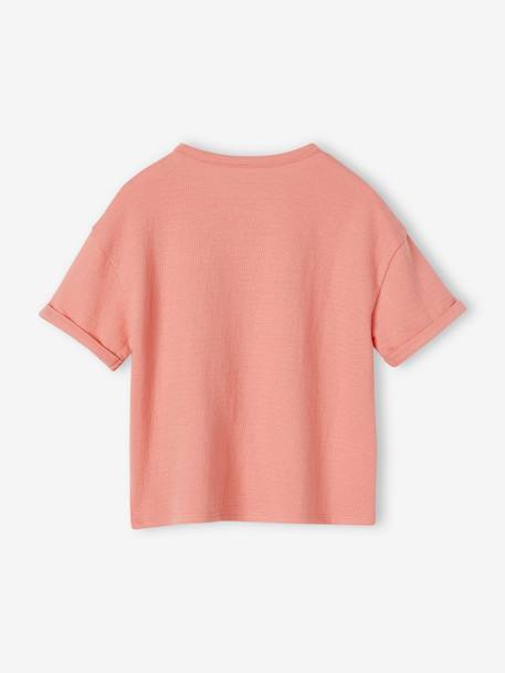 Mädchen T-Shirt Oeko-Tex koralle+pastellgelb 2