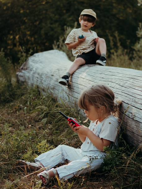 Kinder Akku-Walkie-Talkie KIDYTALK KIDYWOLF - blau+grün - 4