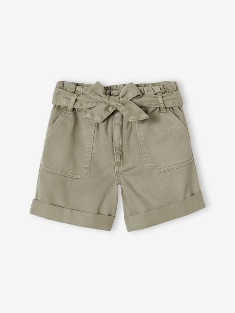 Mädchen Paperbag-Shorts khaki 1