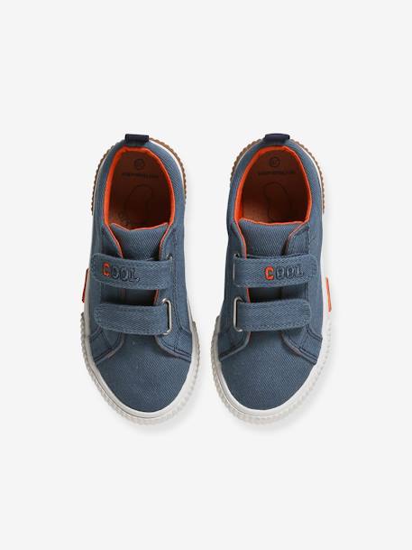 Kinder Stoff-Sneakers mit Klett indigo-blau 4