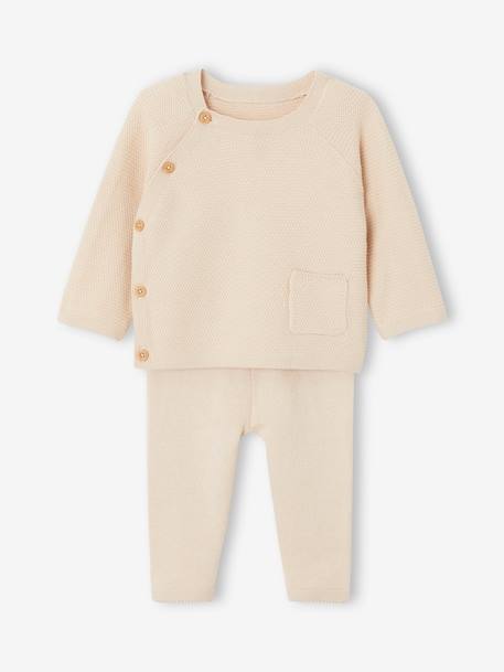 Baby Strick-Set: Pullover & Leggings Oeko-Tex - beige - 5