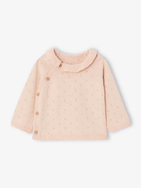 Baby Strick-Set: Pullover & Hose Oeko-Tex rosa nude 4