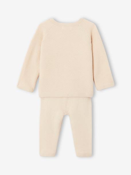 Baby Strick-Set: Pullover & Leggings Oeko-Tex - beige - 2