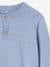 Jungen Pullover mit Henley-Ausschnitt Oeko-Tex, personalisierbar blau meliert+mintgrün 4