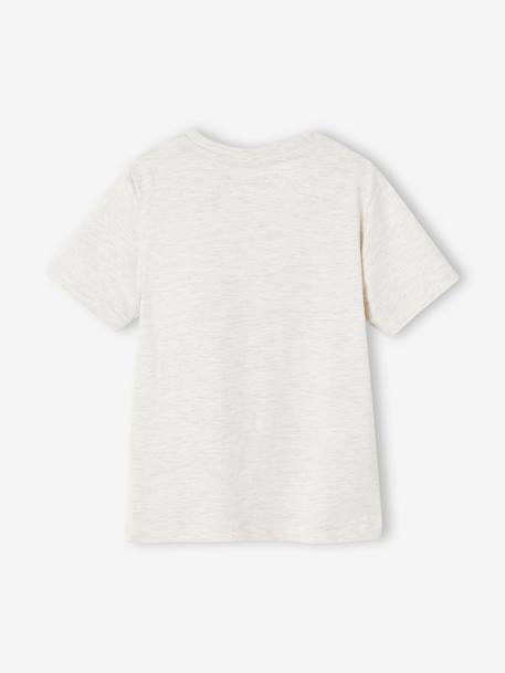 3er-Pack Jungen T-Shirts BASIC Oeko-Tex aqua+cappuccino+grün+weiß meliert 28