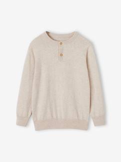 Jungen Pullover mit Henley-Ausschnitt Oeko-Tex, personalisierbar -  - [numero-image]