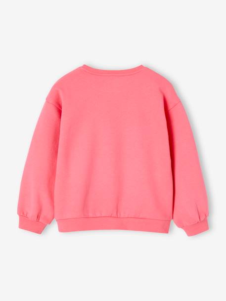 Mädchen Sweatshirt mit Print Basics Oeko-Tex - aprikose+bonbon rosa+grau meliert - 5