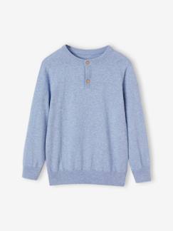 -Jungen Pullover mit Henley-Ausschnitt Oeko-Tex, personalisierbar