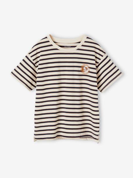 Jungen T-Shirt Oeko-Tex - marine gestreift - 1