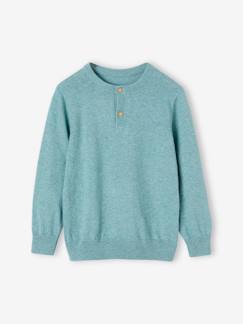 Jungenkleidung-Jungen Pullover mit Henley-Ausschnitt Oeko-Tex, personalisierbar