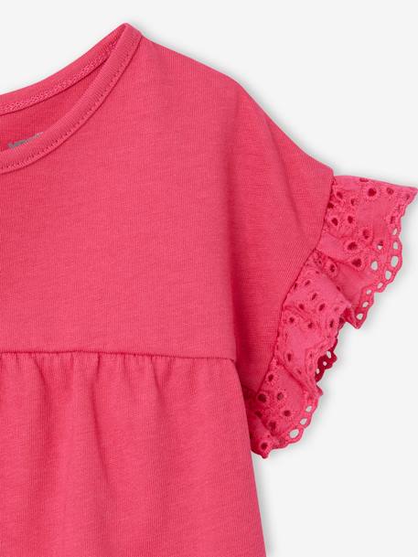 Baby T-Shirt aus Bio-Baumwolle, personalisierbar fuchsia+wollweiß 2