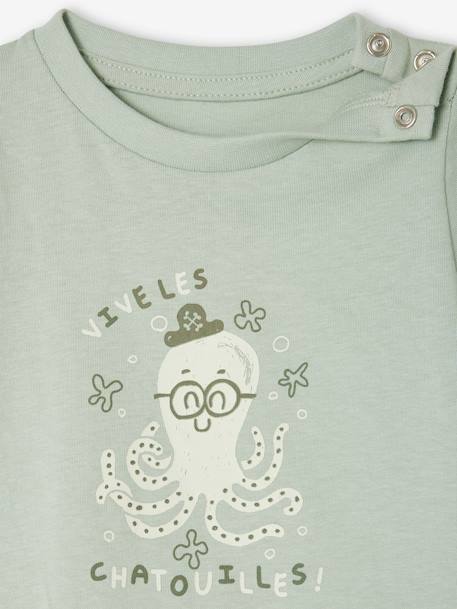 Baby T-Shirt MINI TOTEM - aqua+wollweiß - 2