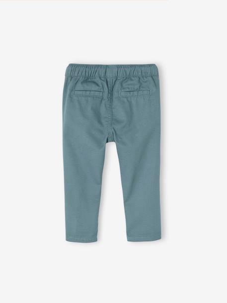 Jungen Baby Stoffhose, Dehnbund Oeko-Tex - braun+himmelblau - 8