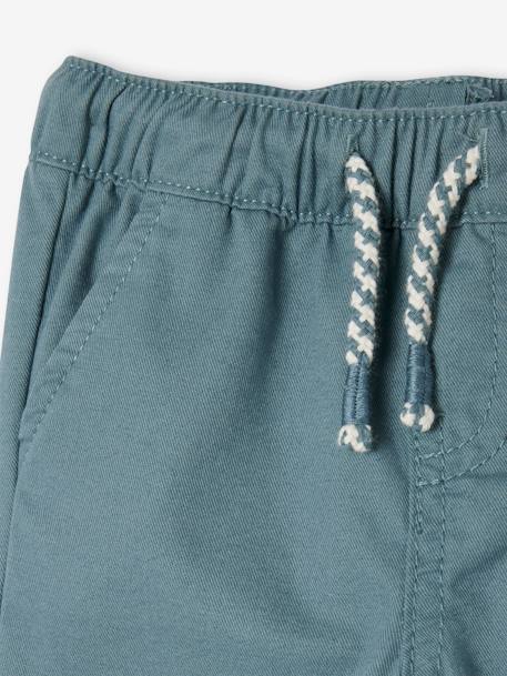 Jungen Baby Stoffhose, Dehnbund Oeko-Tex - braun+himmelblau - 9