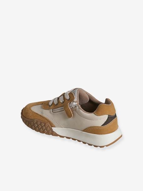 Kinder Sneakers mit Reißverschluss und Anziehtrick - camel - 3