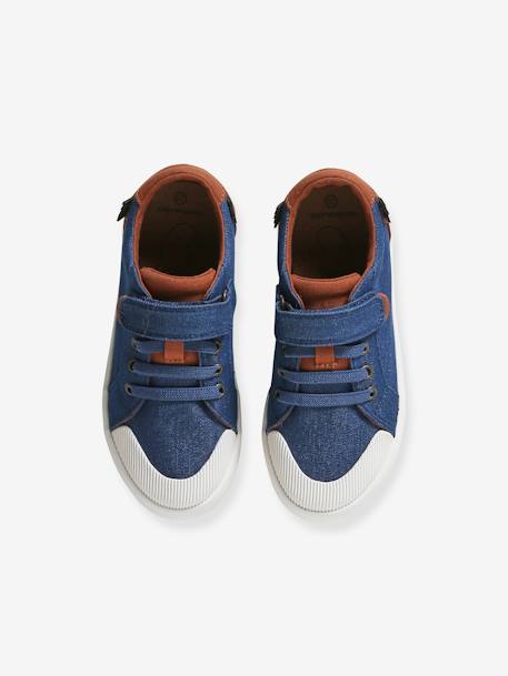 Kinder Stoff-Sneakers mit Anziehtrick - jeansblau - 4