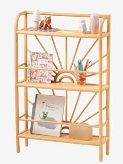 Kinderzimmer-Kinderzimmer Bücherregal mit 3 Böden, Rattan SONNENSCHEIN