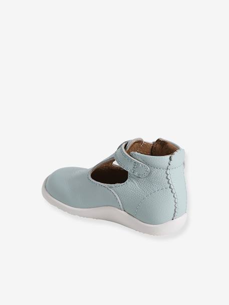 Weiche Baby Lauflernschuhe mit Riemchen - himmelblau - 3