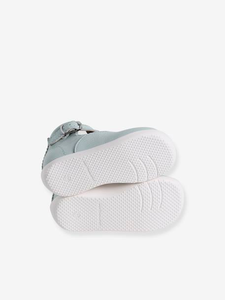 Weiche Baby Lauflernschuhe mit Riemchen himmelblau 5