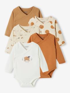 Babymode-Bodys-5er-Pack Baby Wickelbodys aus Bio-Baumwolle Oeko-Tex