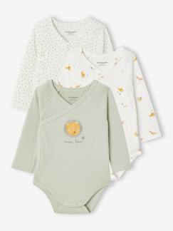 Babymode-Bodys-3er-Pack Baby Wickelbodys Bio-Baumwolle Oeko-Tex