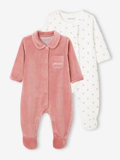 Babymode-2er-Pack Baby Samt-Strampler Oeko-Tex