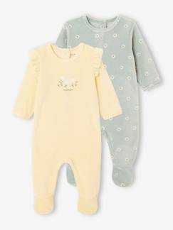 2er-Pack Baby Samt-Strampler Oeko-Tex -  - [numero-image]