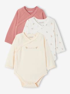 Babymode-Bodys-3er-Pack Baby Wickelbodys Bio-Baumwolle Oeko-Tex