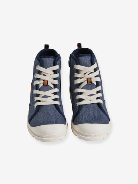 Kinder Stoff-Sneakers mit dicker Sohle jeansblau 4