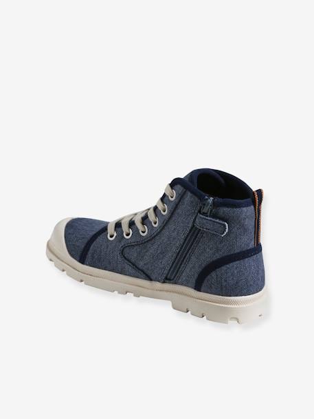 Kinder Stoff-Sneakers mit dicker Sohle jeansblau 3