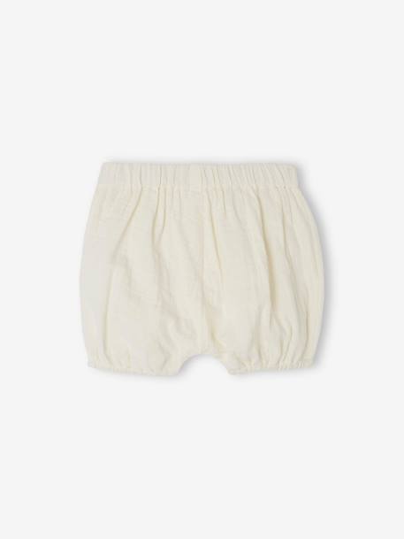 2er-Pack Baby Shorts aus Musselin graublau+wollweiß 10