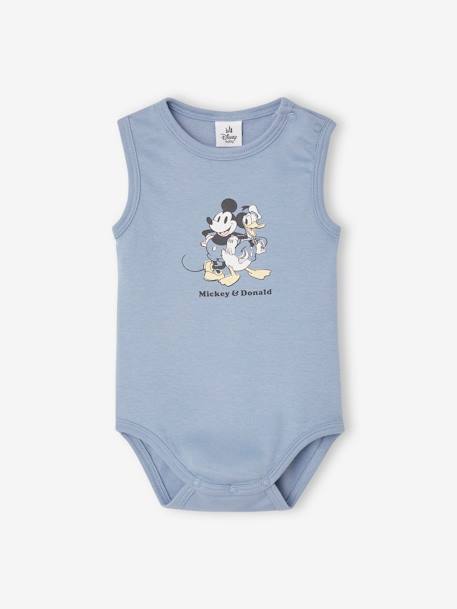 2er-Pack ärmellose Baby Bodys Disney MICKY MAUS himmelblau 3