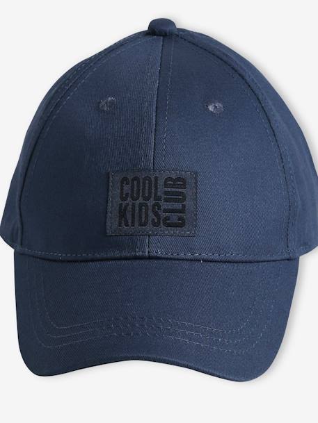 Jungen Cap mit Sticklabel vorn - beige gestreift+marine+moosgrün - 6