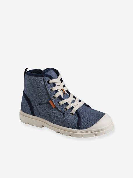 Kinder Stoff-Sneakers mit dicker Sohle jeansblau 1