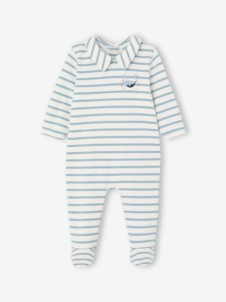 Baby Jersey-Strampler Oeko-Tex - himmelblau - 1