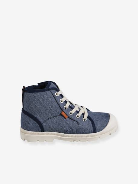 Kinder Stoff-Sneakers mit dicker Sohle jeansblau 2