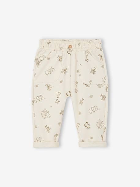 Baby Joggpants Oeko-Tex - khaki löwe+wollweiß giraffe - 4