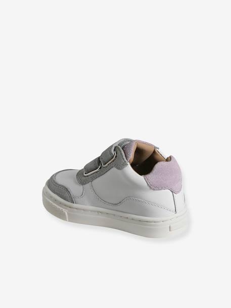 Baby Klett-Sneakers Stern-Applikation - weiß/hellgrau/hellviolett - 3