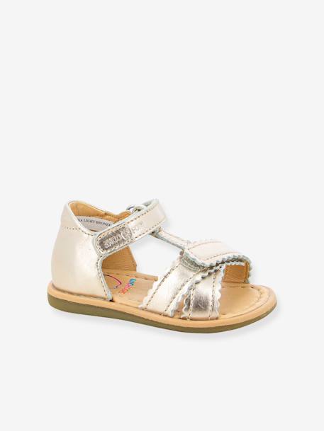 Baby Lauflern-Sandalen Tity Cross SHOO POM - beige golden - 1