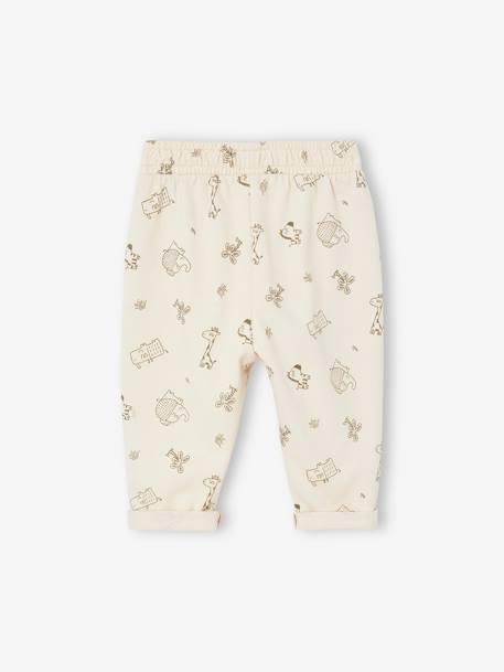 Baby Joggpants Oeko-Tex khaki löwe+wollweiß giraffe 5