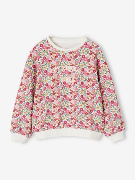 Mädchen Sweatshirt mit Recycling-Polyester - rosa - 1