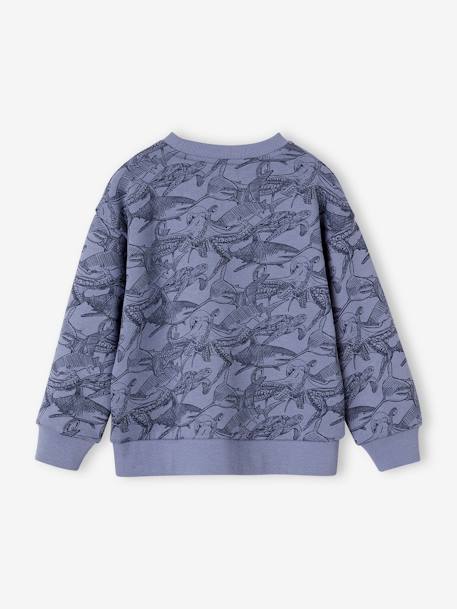 Jungen Sweatshirt mit Recycling-Polyester graublau+grün 4