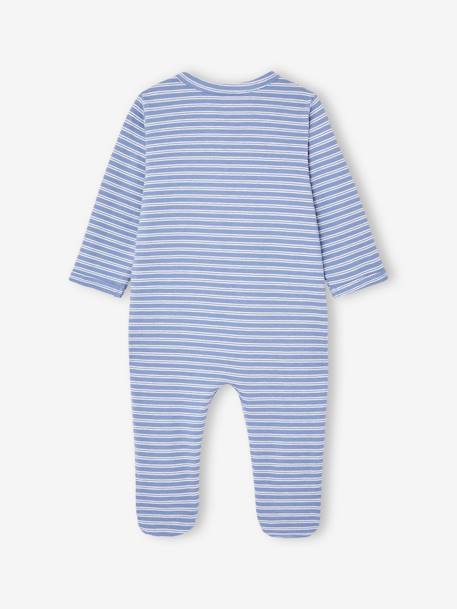 3er-Pack Baby Strampler mit Reißverschluss BASICS - blau chambray+cappuccino - 5